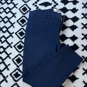GAP Women's Navy Polka Dot Cropped Pants